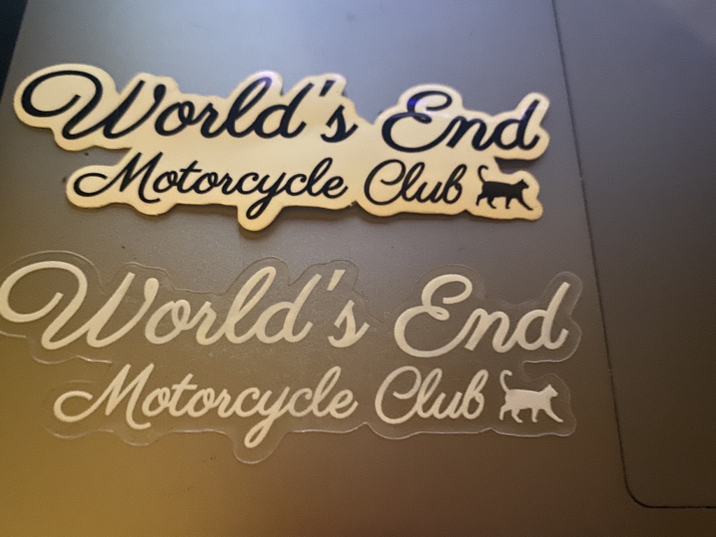 (現在売り切れ)【匿名配送/白黒1枚ずつで1セット】WEMCレプリカステッカー  #worldsendmotorcycleclub