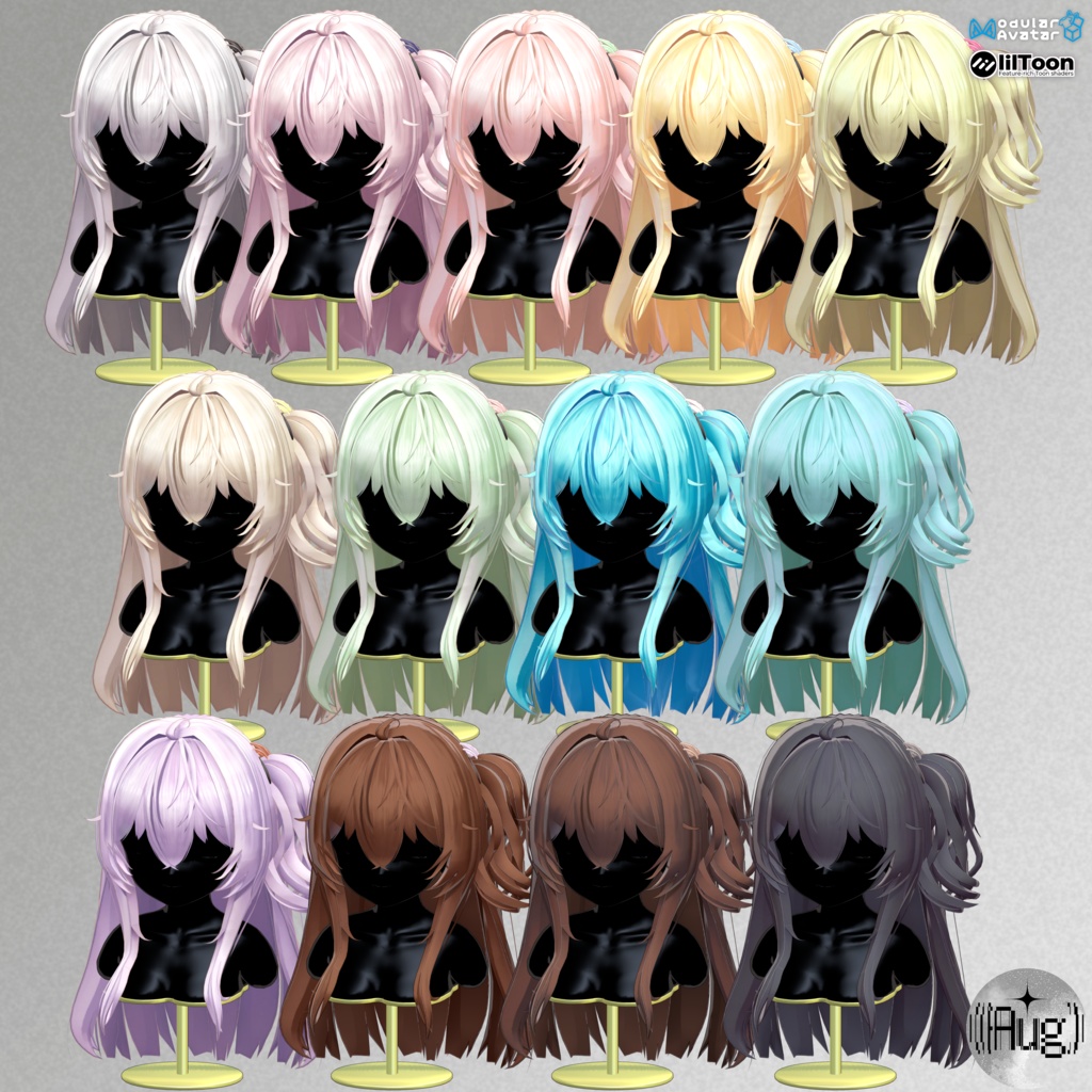 【26アバター対応】Whispers【VRC想定3Dヘアモデル】