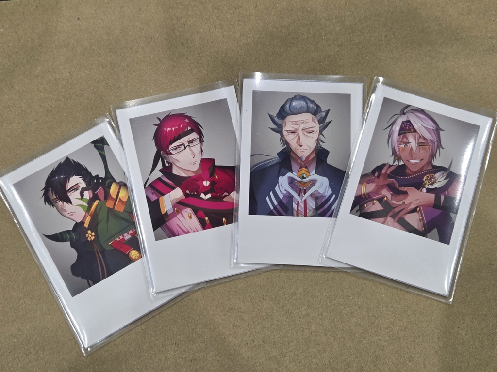 ハートポーズチェキ風カード(桜華忠臣)