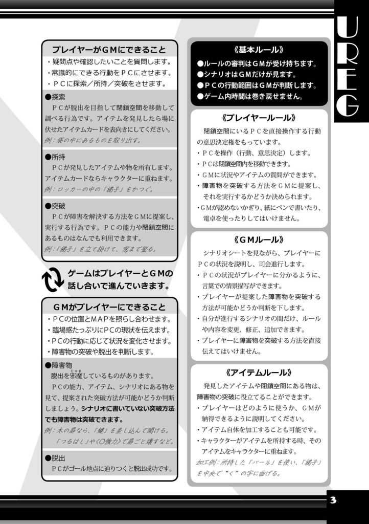 TRPG風協力脱出ゲーム UREG(アレグ)Un Realistic Escape Game