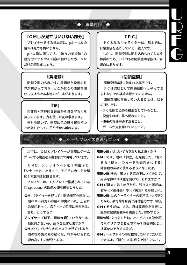 UREG(アレグ)偽りの美術館【TRPG風協力脱出ゲーム Un Realistic Escape Game】