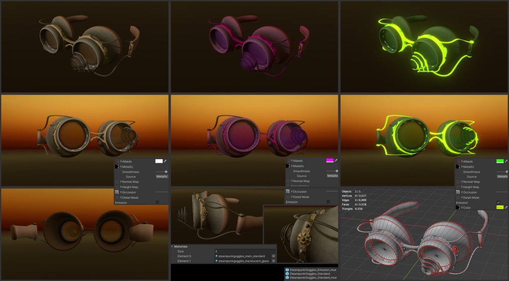 steampunk goggles / glasses