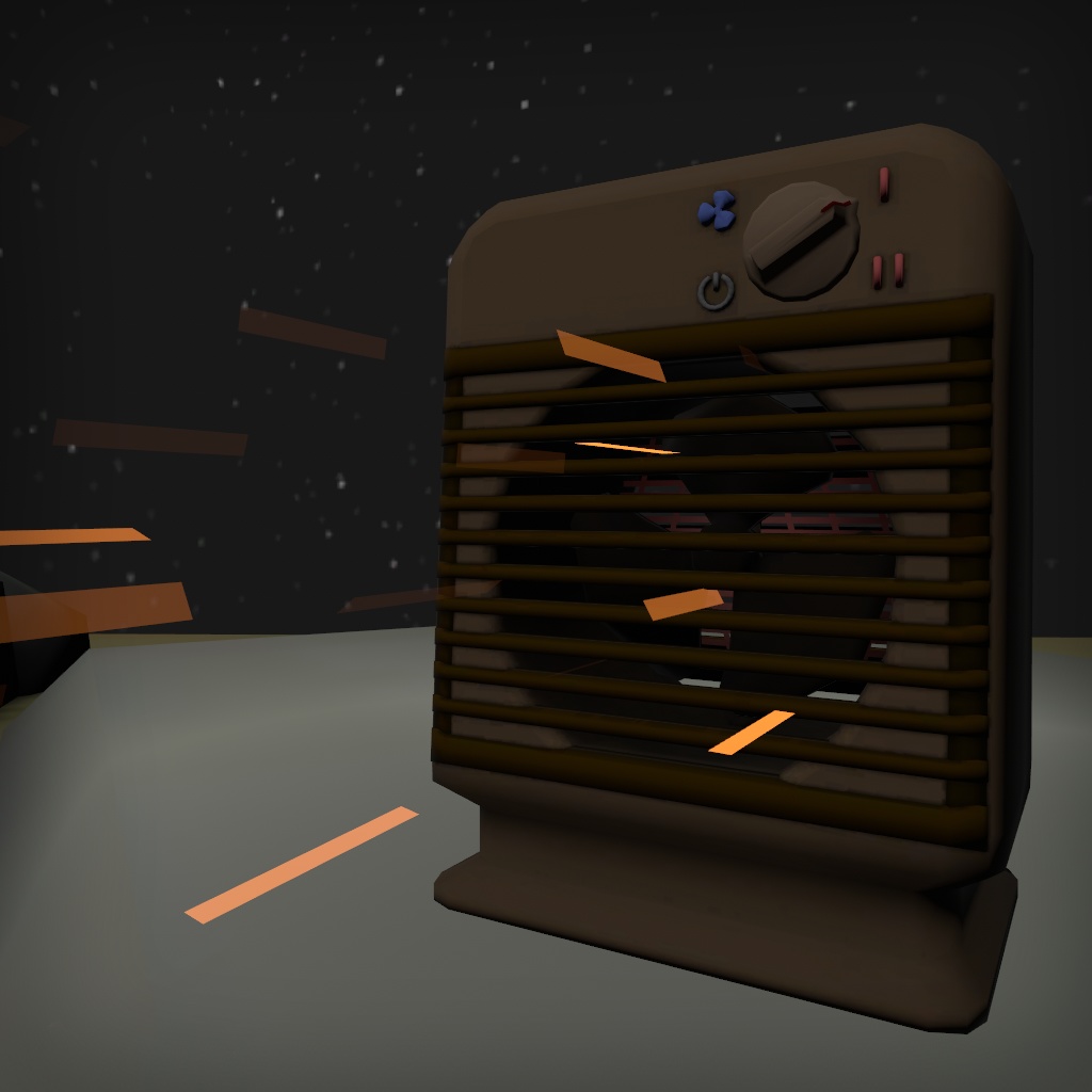 [udon vrchat] fan heater ( asmr sound and particle system, network synced ) unitypackage for sdk3 worlds