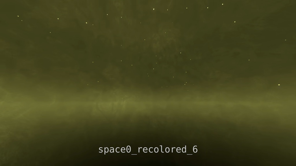 9x static panoramic skybox space (1 monochrome to change tint/color (+6 examples) overall 15x)