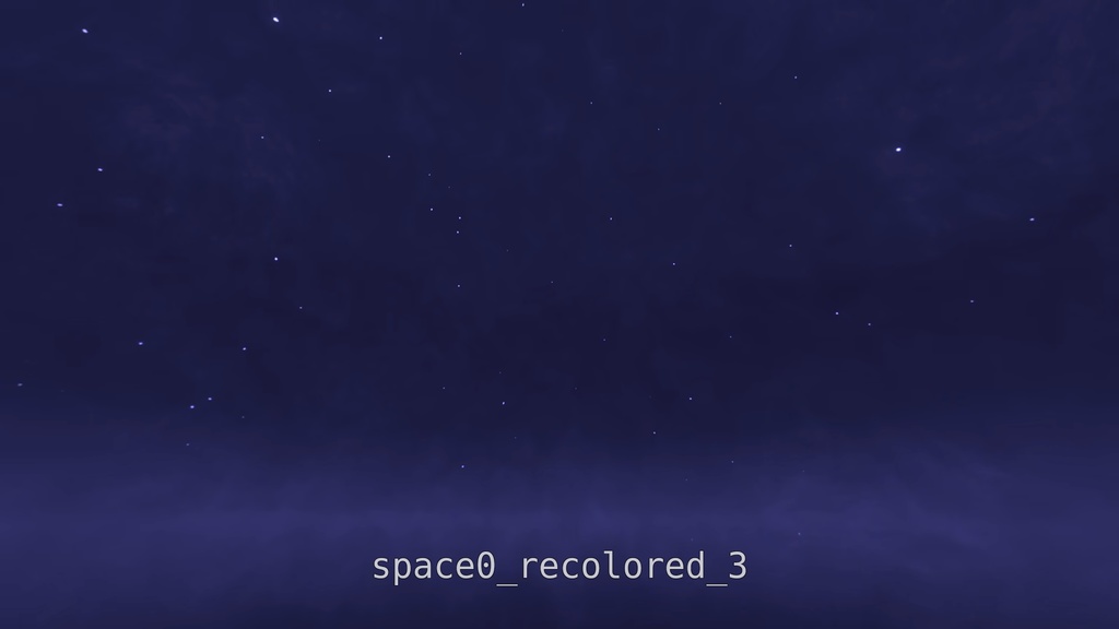 9x static panoramic skybox space (1 monochrome to change tint/color (+6 examples) overall 15x)