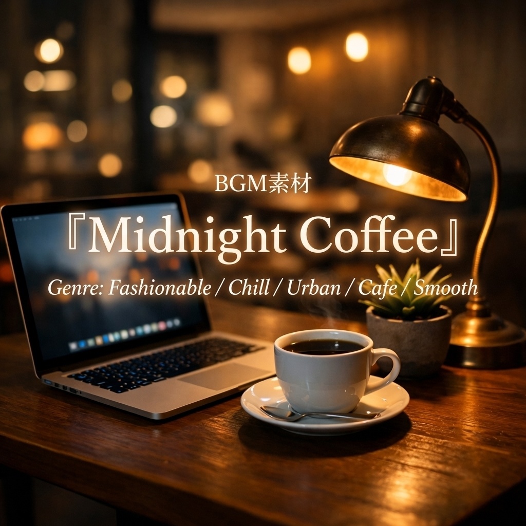 【雑談/Vlog用BGM】『Midnight Coffee』お洒落でチルなJazzy Hip-Hop｜商用利用可