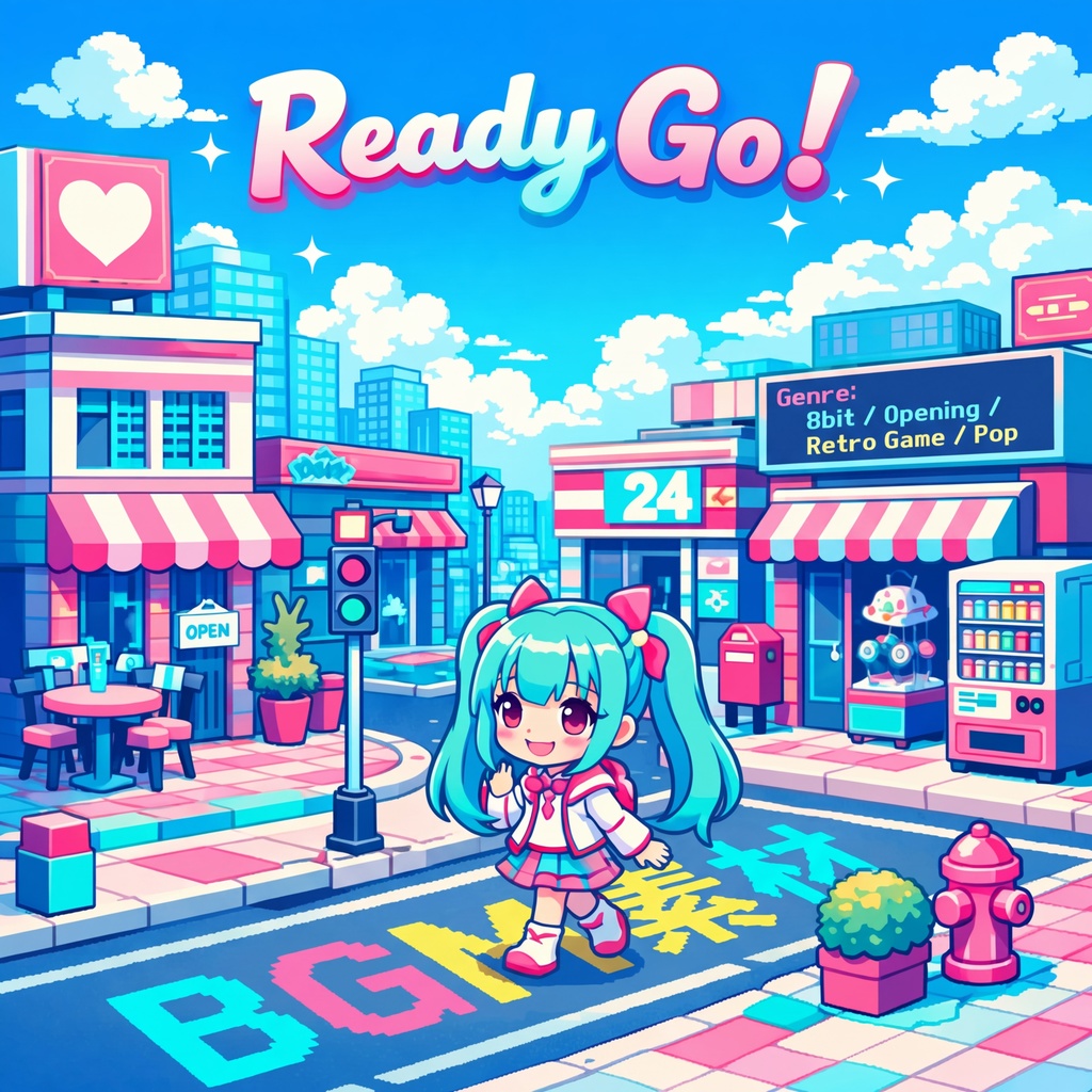 【OP/ショート動画/ダイジェスト / Vlog】『Ready Go!』ワクワクが加速する8bit・レトロゲーム風BGM｜商用利用可