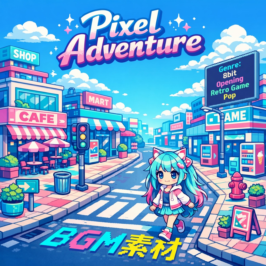 【8bit/チップチューン】『Pixel Adventure』ワクワクが加速する8bit・レトロゲーム風BGM|商用利用可