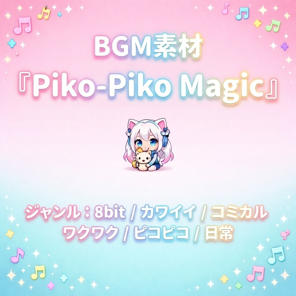【カワイイ / コミカル / 日常系ポップBGM】『Piko-Piko Magic』|商用利用可
