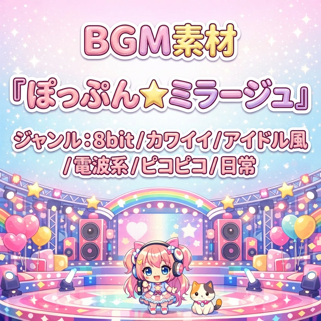 【電波系ポップ / チップチューン / アップテンポ】ハイテンションでピコピコ可愛いBGM|商用利用可