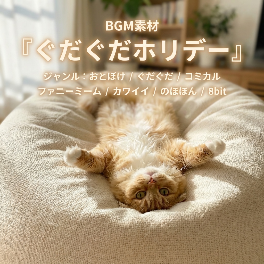 【おとぼけ/日常BGM】『ぐだぐだホリデー』気の抜けたファニーミーム風ピコピコ｜商用利用可