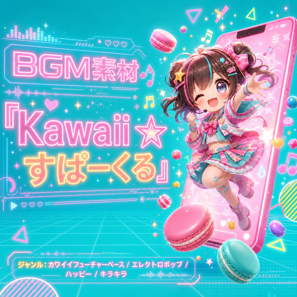 【Kawaii Future Bass / ポップ】キラキラ輝くハッピー・オープニング風BGM【Vtuber・ライバー】|商用利用可
