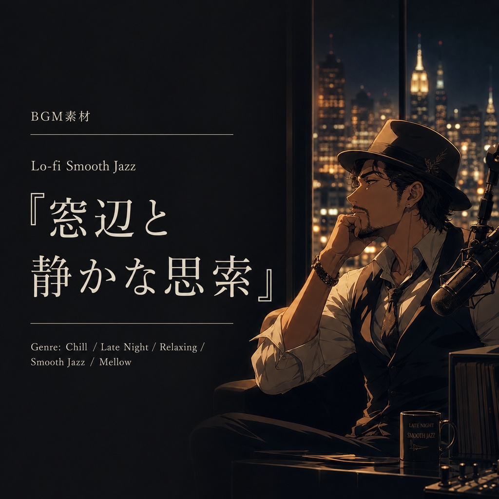 【ローファイジャズ / リラックス / チルアウト】大人の夜を美しく彩るムーディーなスムースジャズ|商用利用可
