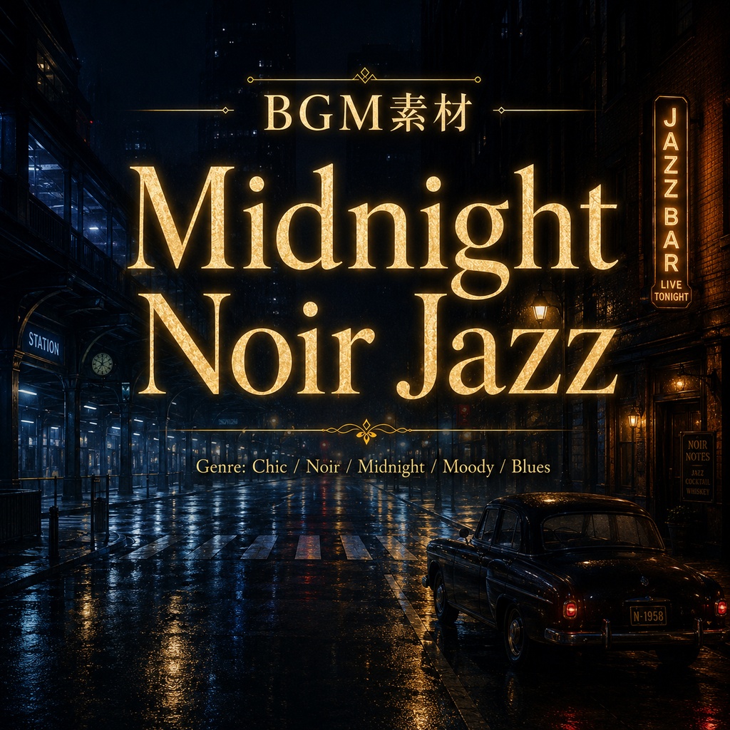 ミッドナイトジャズ・ノワールジャズBGM【雑談配信・YouTube用】|商用利用可