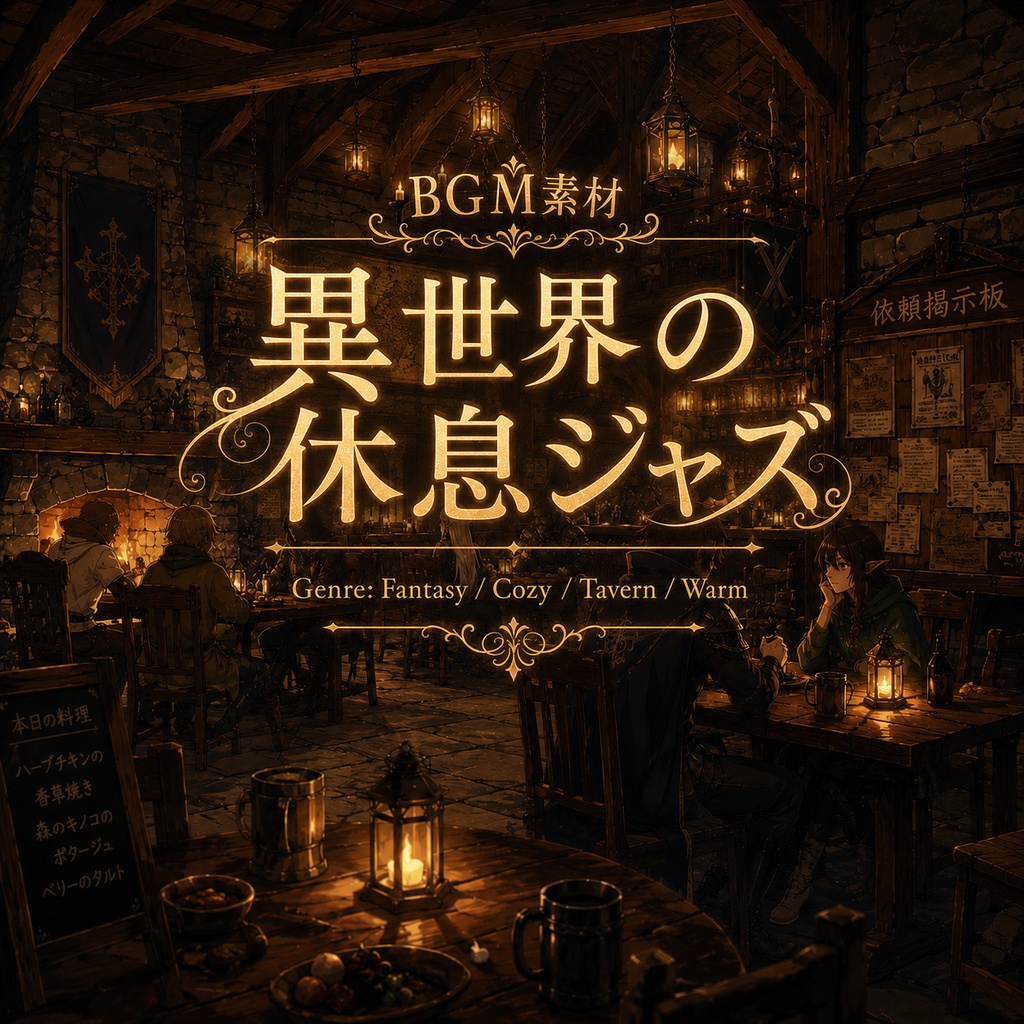 ギルド酒場の休息ジャズBGM【中世ファンタジー/ノベルゲーム/YouTube背景BGM】|商用利用可
