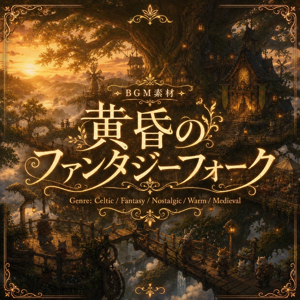 【配信・ゲーム用BGM】温かく切ないファンタジー・ケルトフォークBGM｜商用利用可
