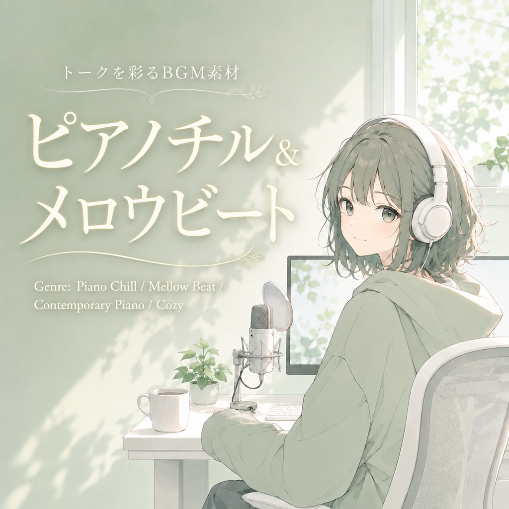 雑談配信・作業用に使えるピアノチルBGM【YouTube向け】｜商用利用可
