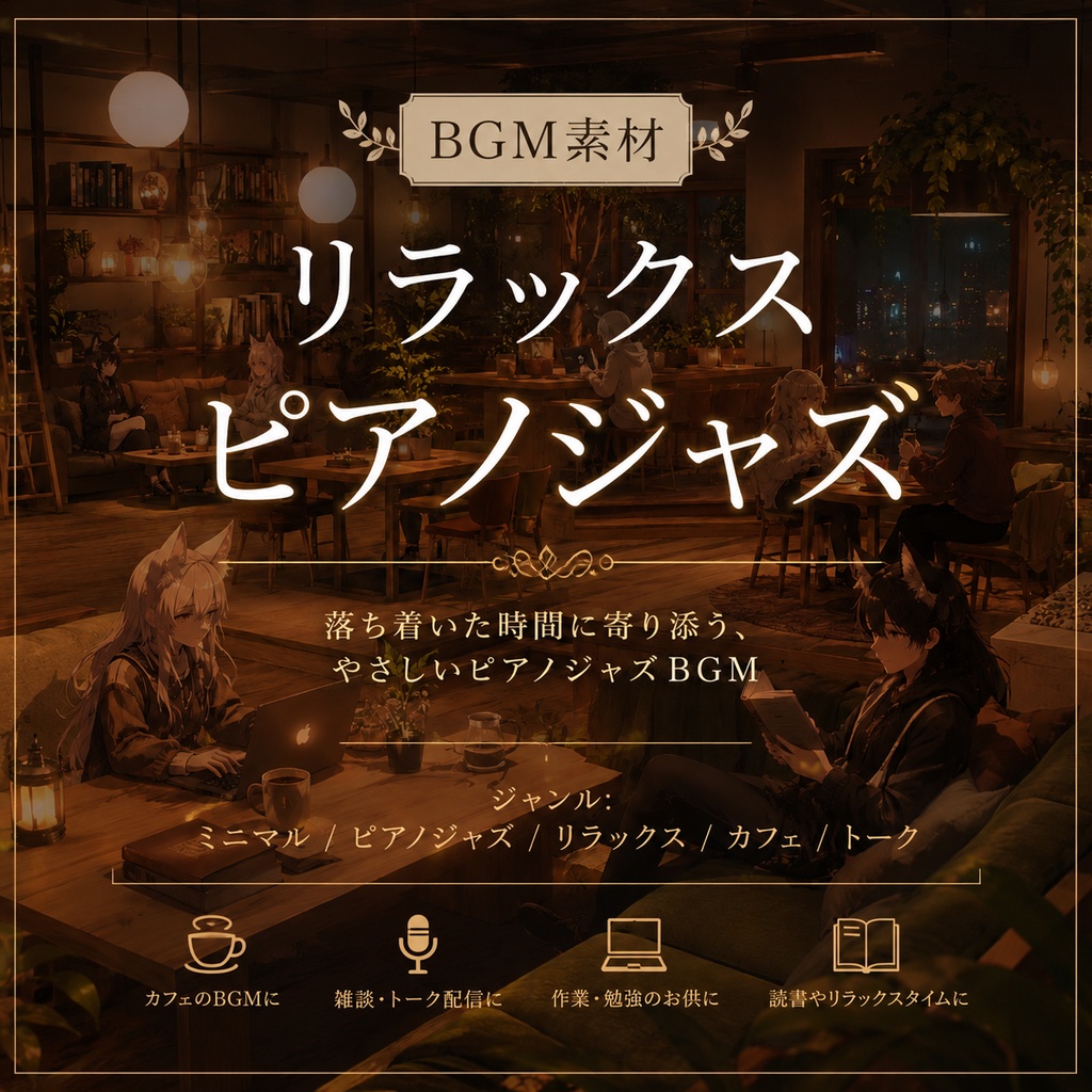 【VRchat使用可能BGM】ミニマルなピアノジャズ|商用利用可