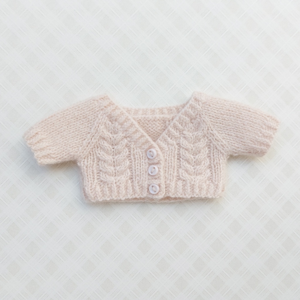 ぬい服 ニットカーディガン 15cm〜16cm
