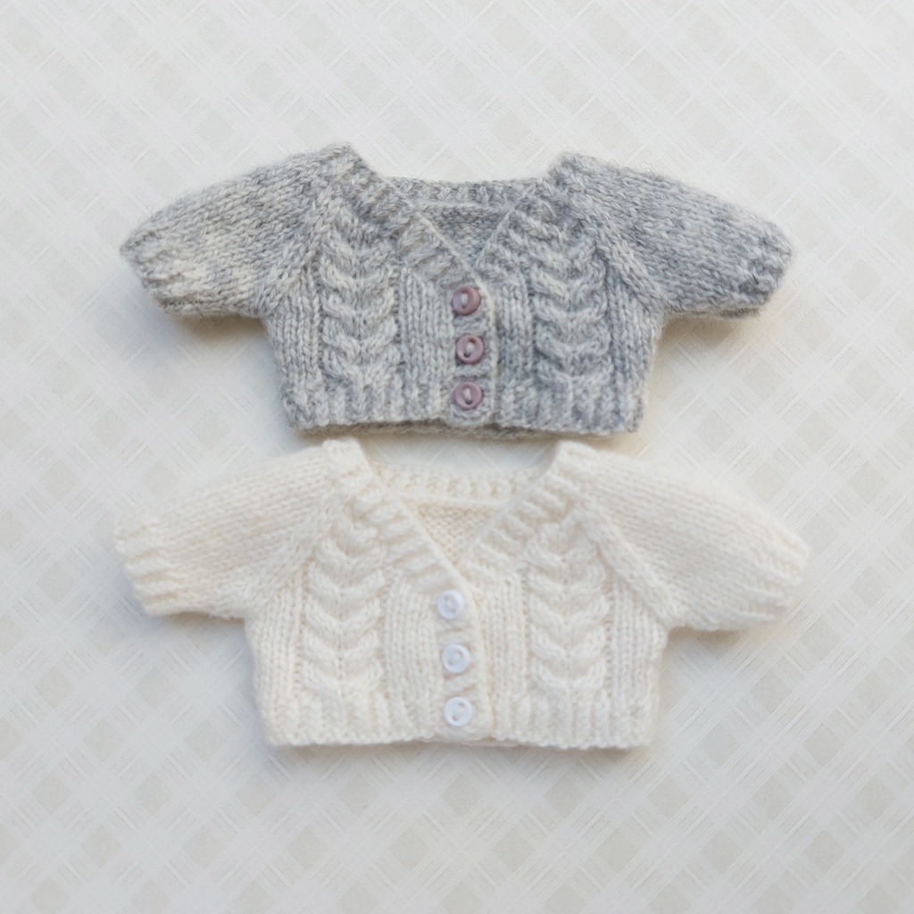 ぬい服 ニットカーディガン 15cm〜16cm