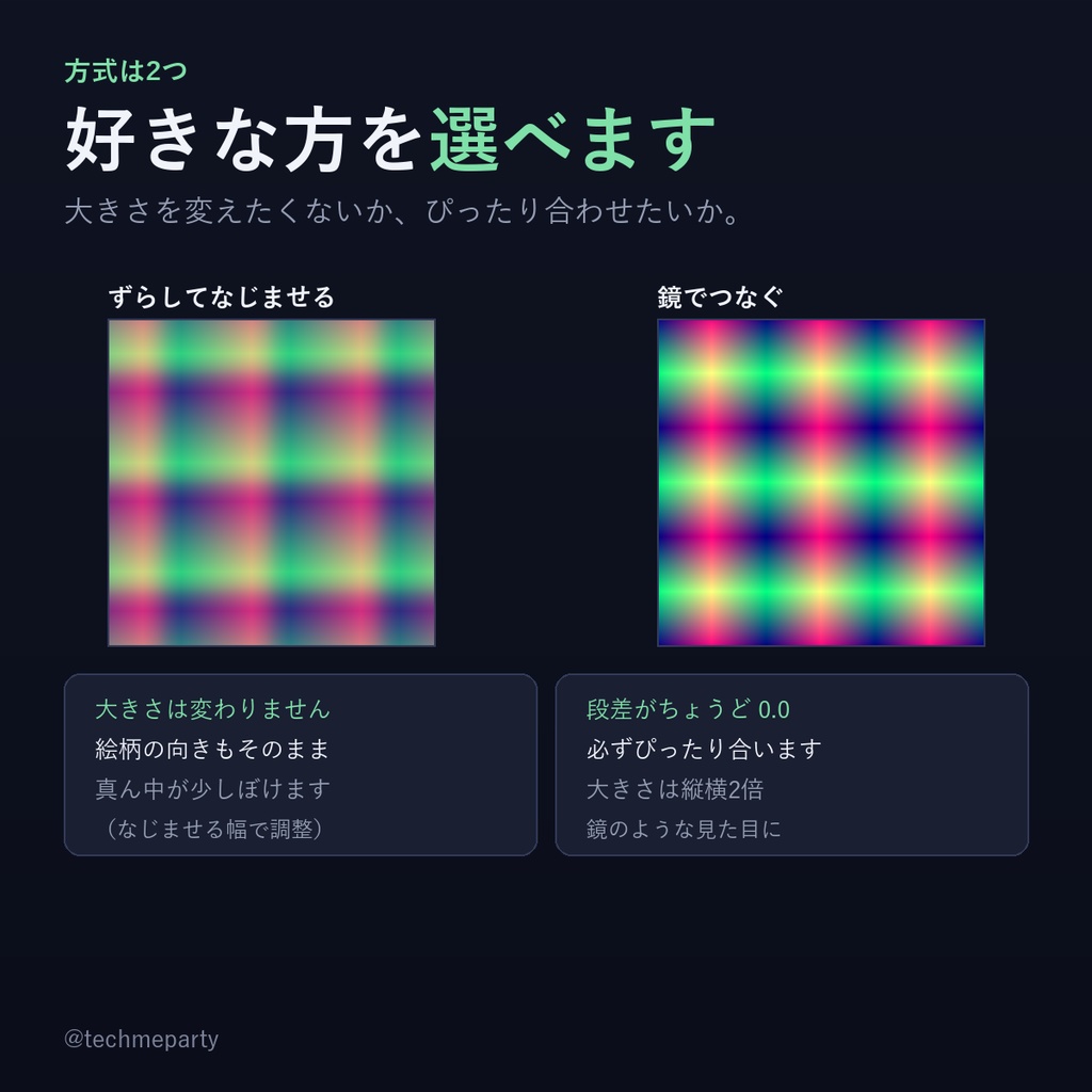 【ブラウザで完結】テクスチャ継ぎ目消しツール|タイルの境目を消す・2方式・画像を送信しない【商用可】