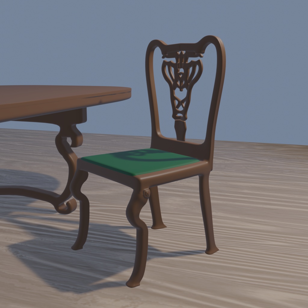 アンティーク机と椅子 - テーブル