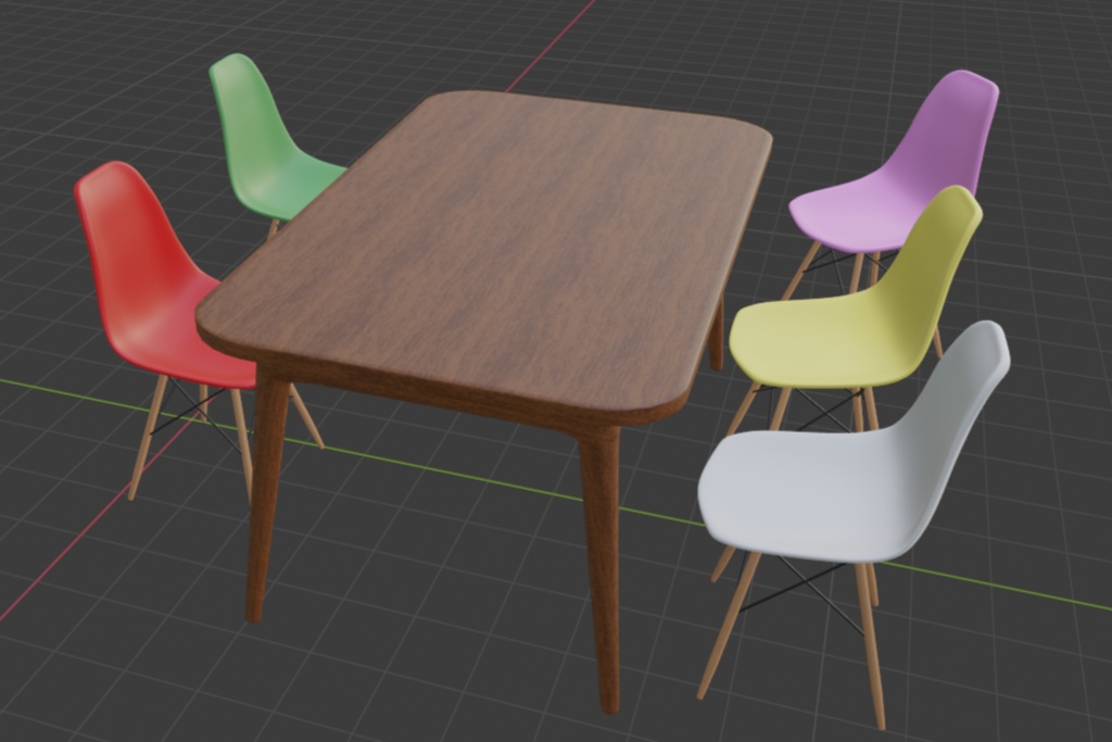 モダンなミッドセンチュリー風家具セット(22点)