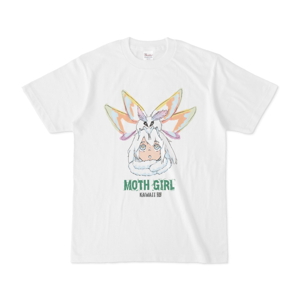Mothgirl白シャツ 片面イラストver1 2 とっつぁんの小店 Booth