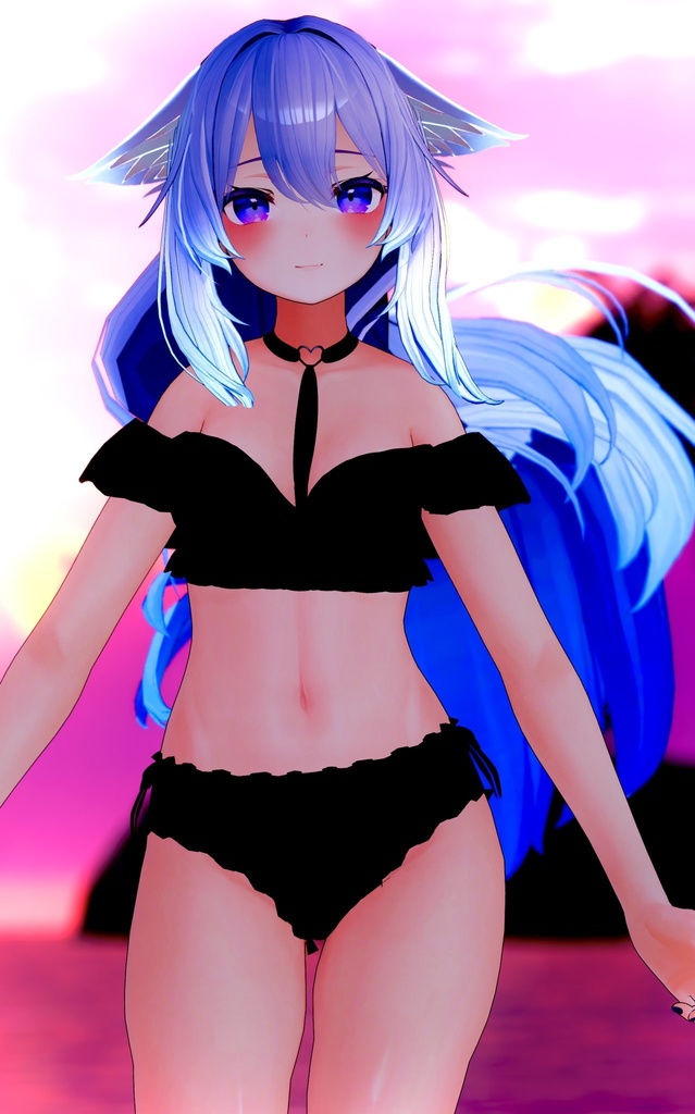 【桔梗ちゃん対応】ハートチョーカービキニ