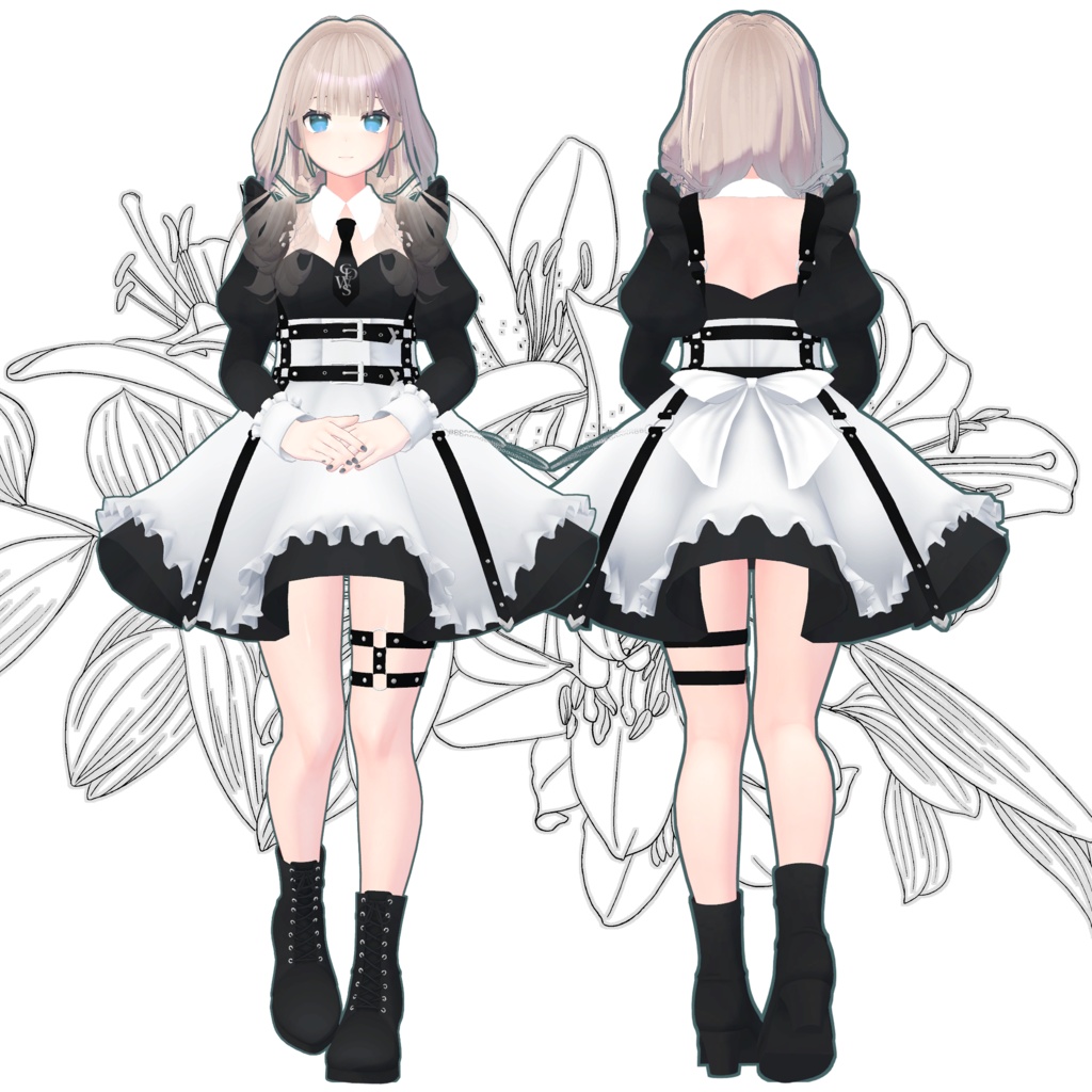 【5アバター対応】タクティカルメイド服