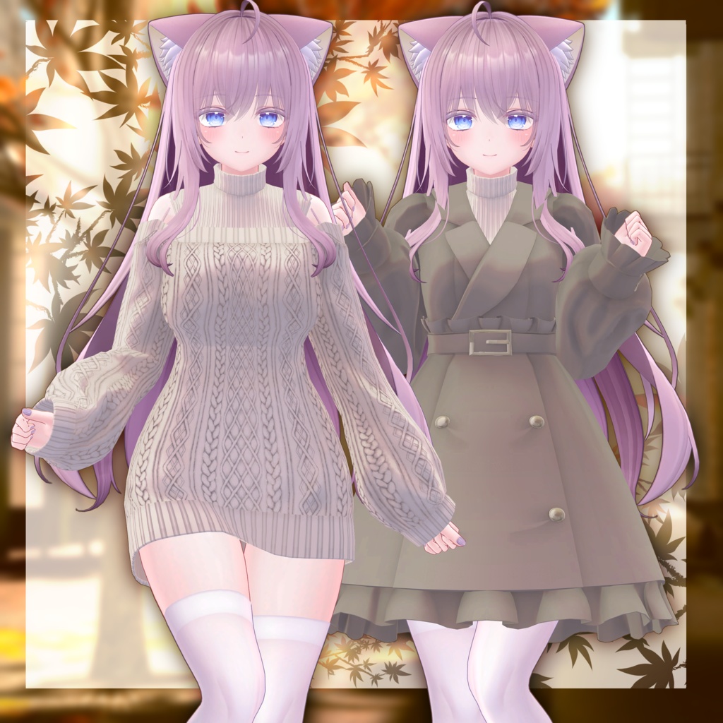 【4アバター対応】オータムトレンチコーデ