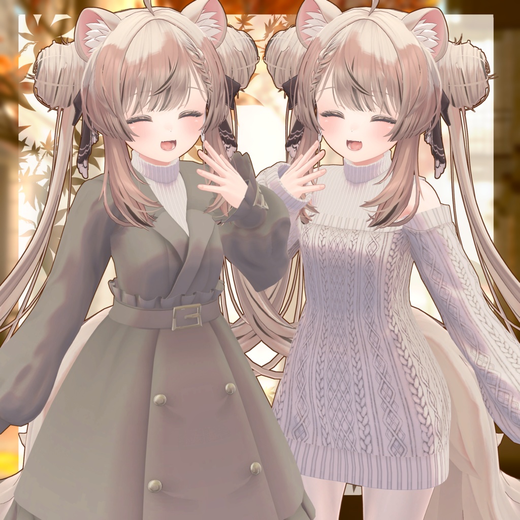 【4アバター対応】オータムトレンチコーデ