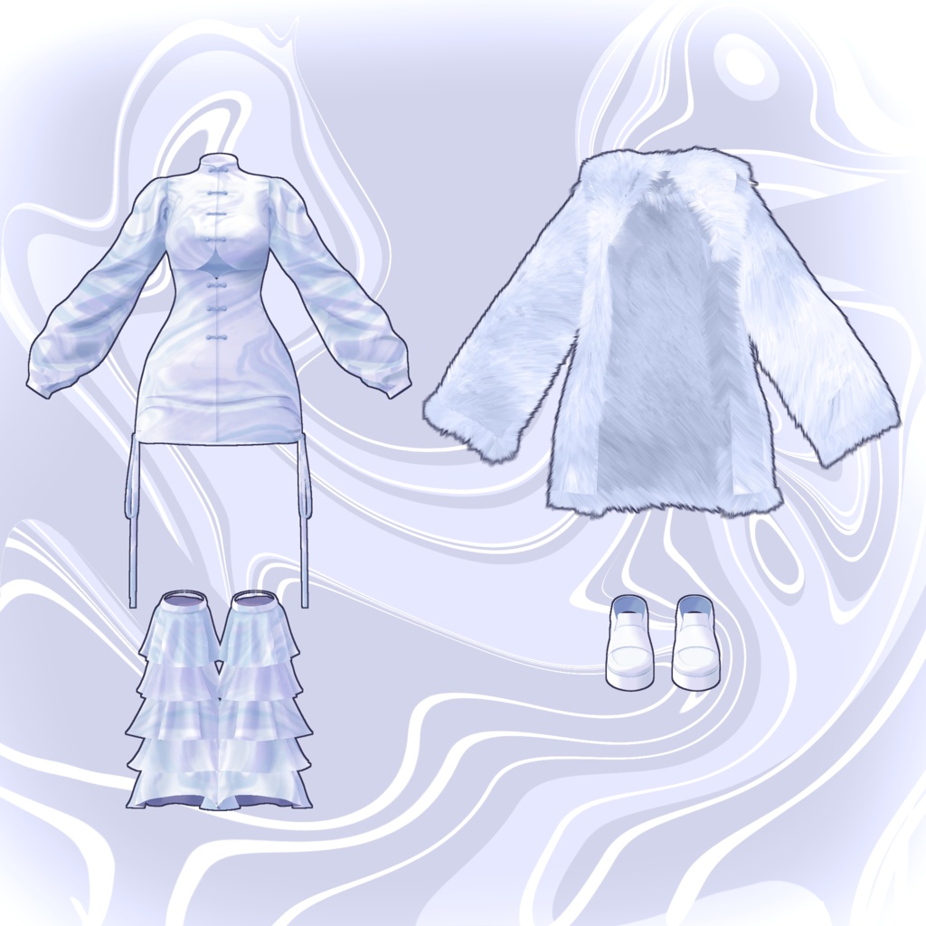 【マヌカちゃん対応】チャイナパンクファッション