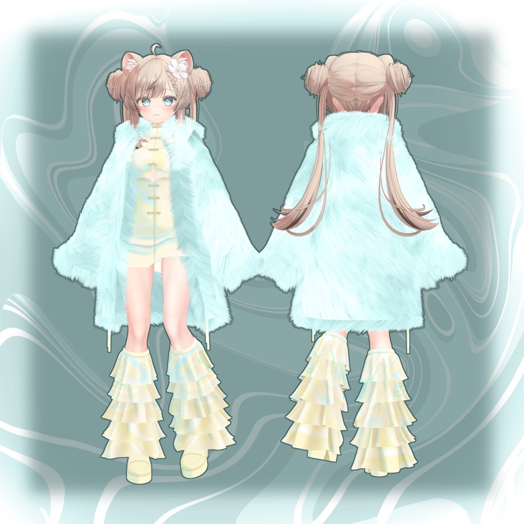 【マヌカちゃん対応】チャイナパンクファッション