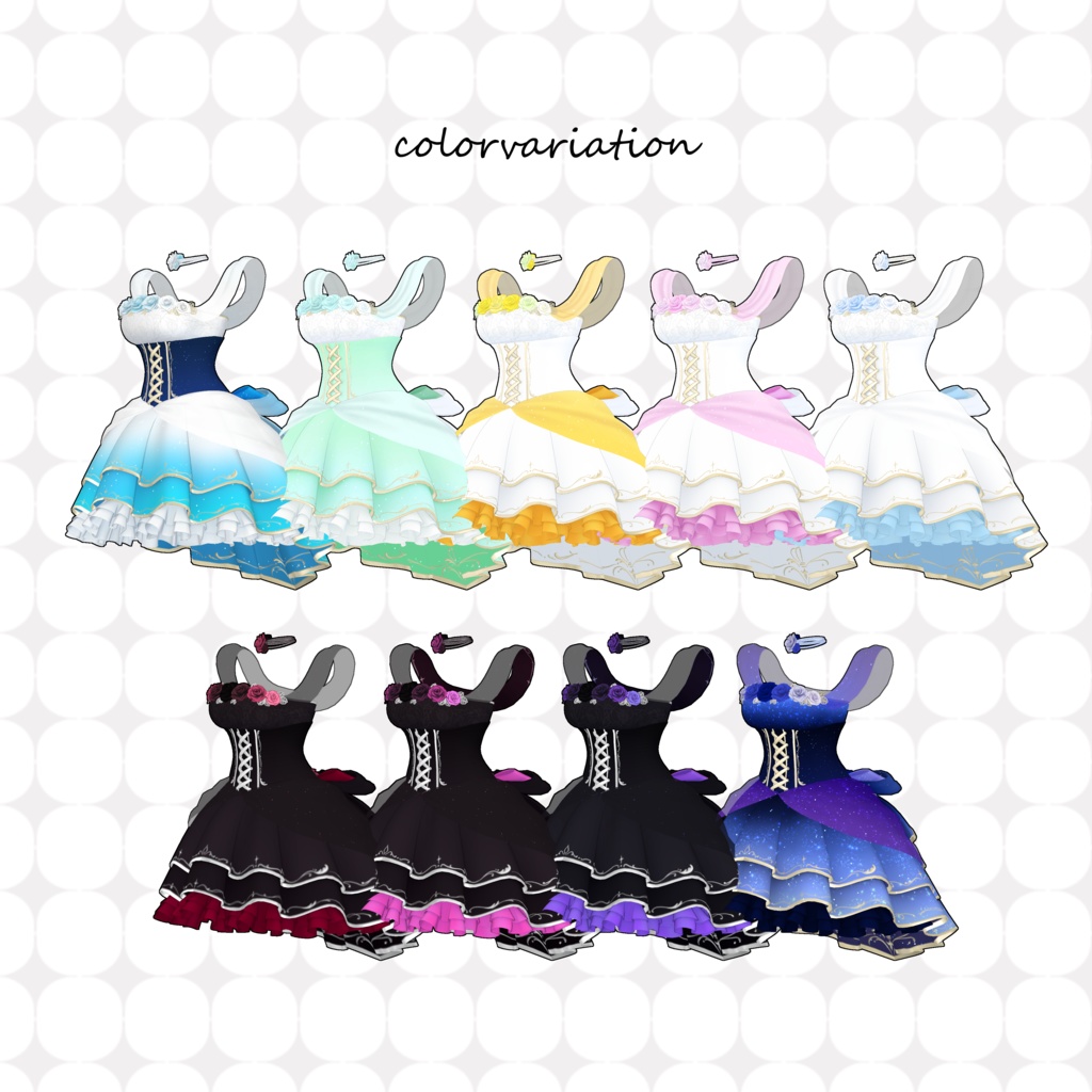 【11アバター+互換素体対応】FlowerIdolDress