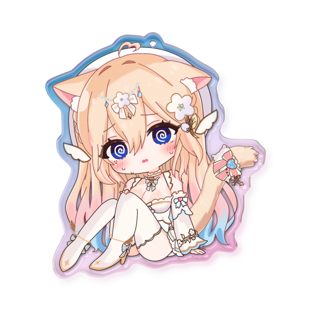 花籠リノ:オーロラアクキーぐるぐる目Ver