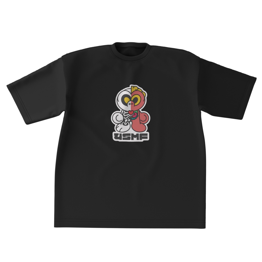 [USMF] Halffits Big T-shirs Black