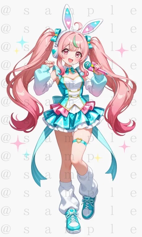 【透過なし】可愛いうさぎアイドル|SNSアイコン/壁紙/TRPG立ち絵などにどうぞ