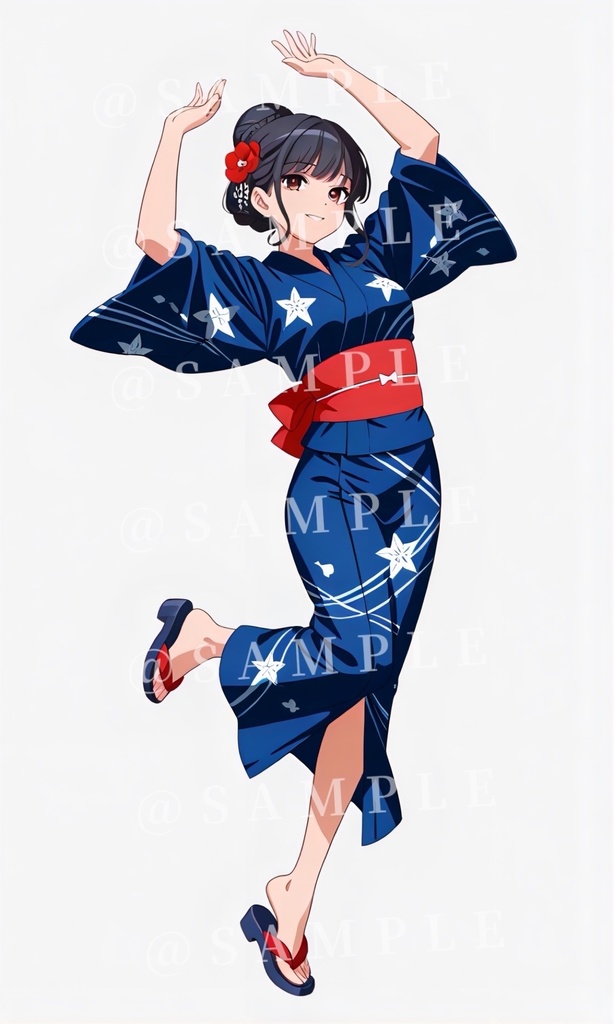 【透過なし】浴衣女性|SNSアイコン/壁紙/TRPG立ち絵などにどうぞ