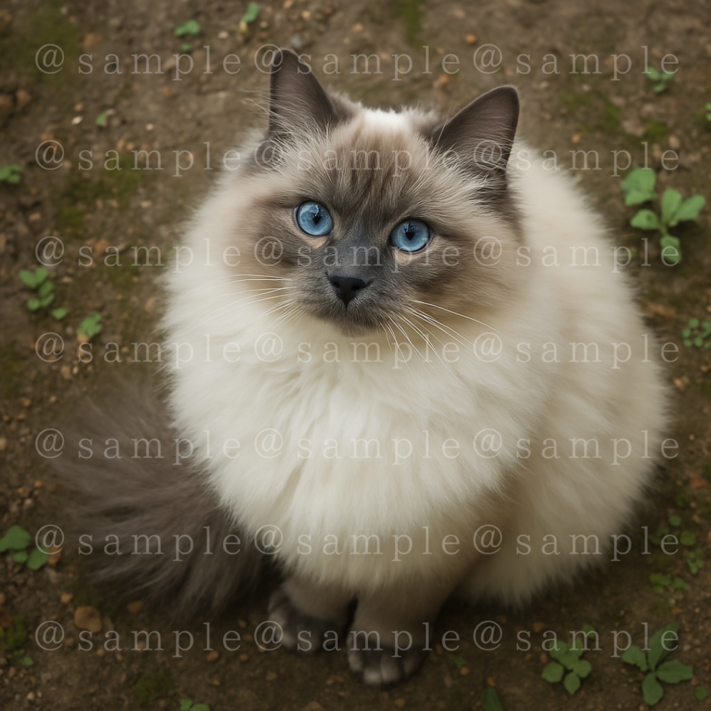 【高画質AI素材】ラグドール猫画像30選|サムネ・壁紙・商用利用OK