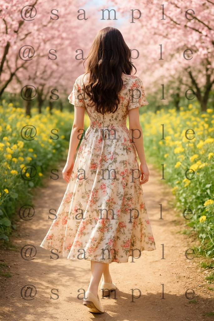 後ろ姿だけのリアル女性 30枚セット【AI生成・商用OK】