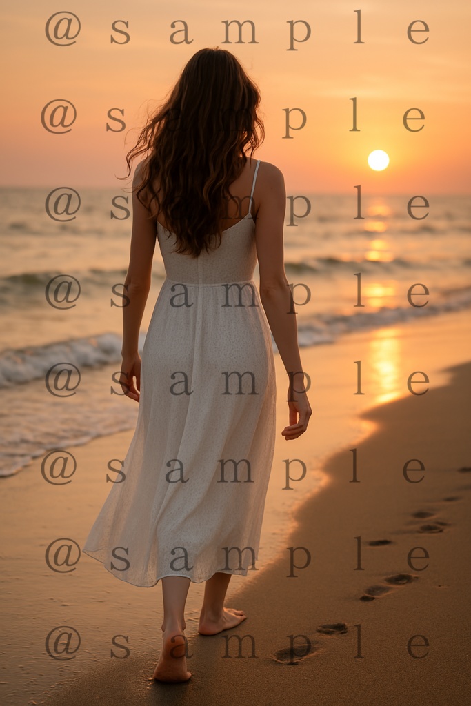 後ろ姿だけのリアル女性 30枚セット【AI生成・商用OK】