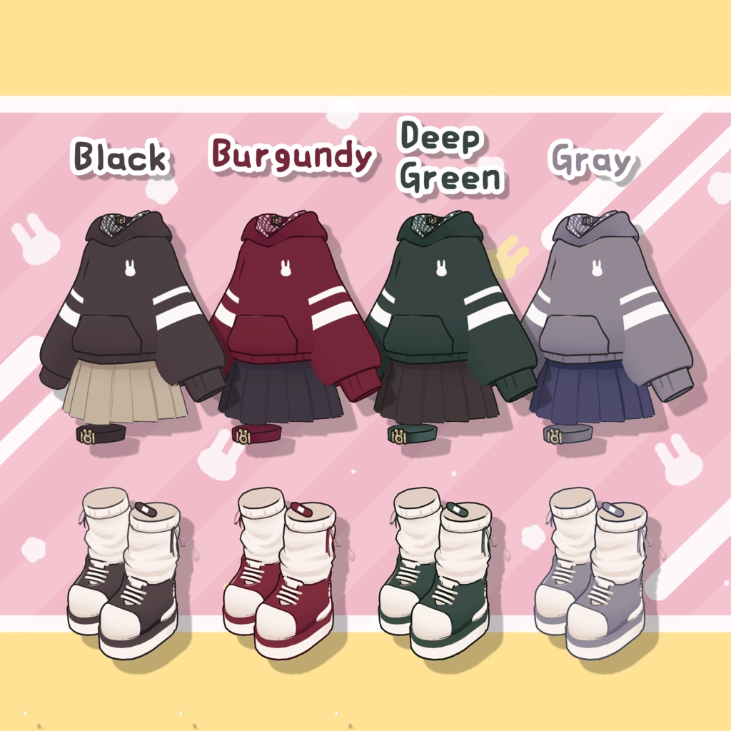 うさみみパーカー 【まめふれんず対応】