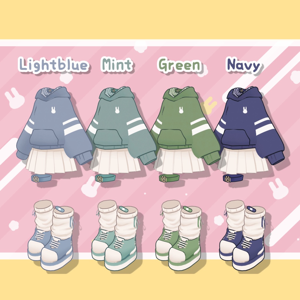 うさみみパーカー 【まめふれんず対応】