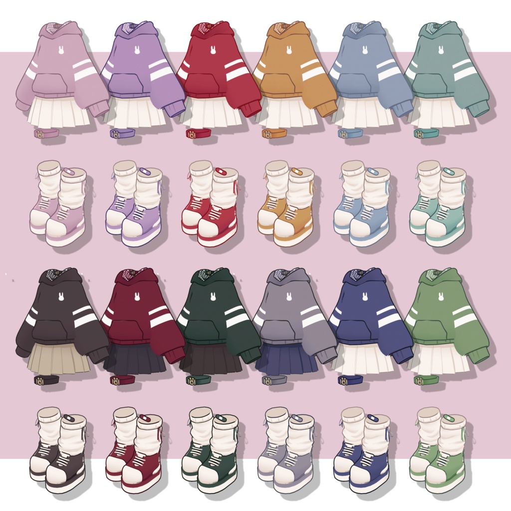 うさみみパーカー 【まめふれんず対応】