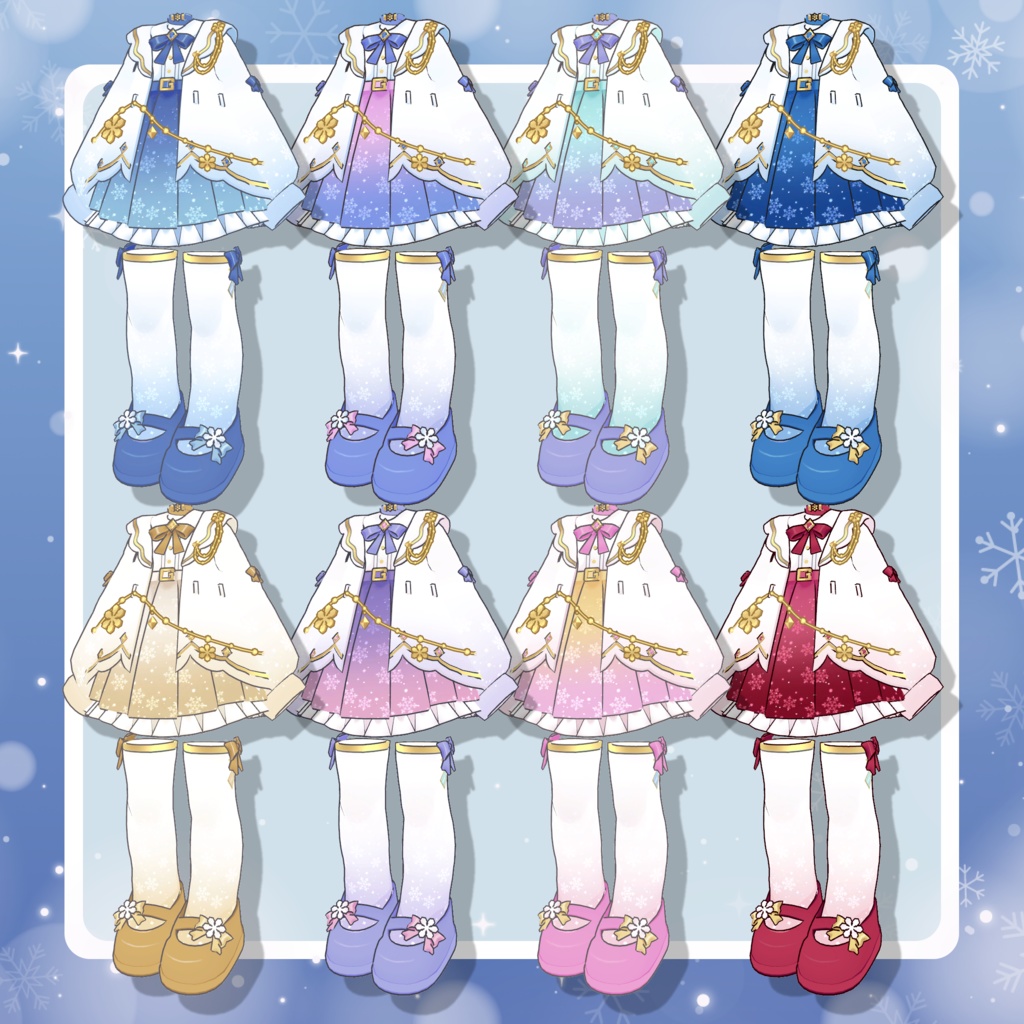 【SALE!】ゆきいろフローズン❄️【まめふれんず・えも研・ネメシス対応】衣装
