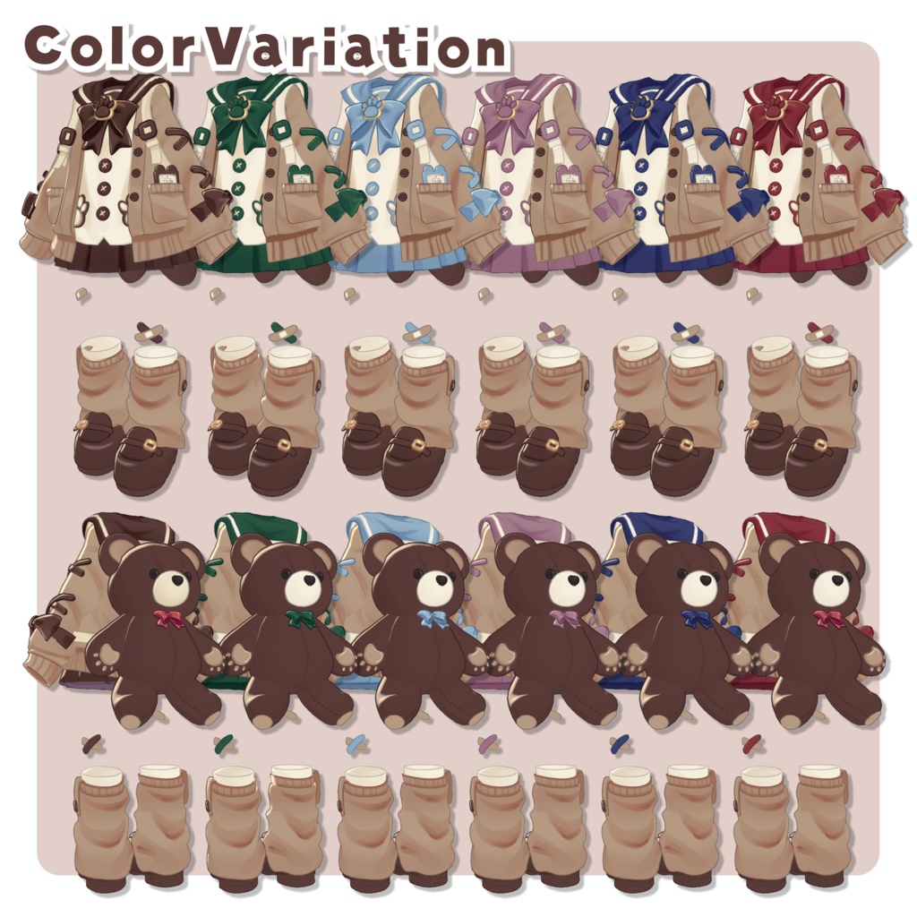 【新作SALE】ゆるくまスクール【4アバター対応】