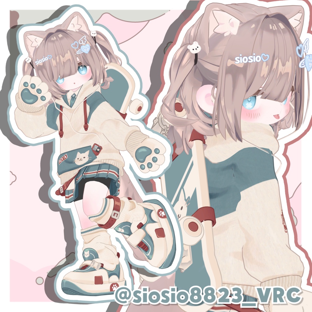 【発売記念SALE🐱】にゃんだふるでいず🛹【5アバター対応】