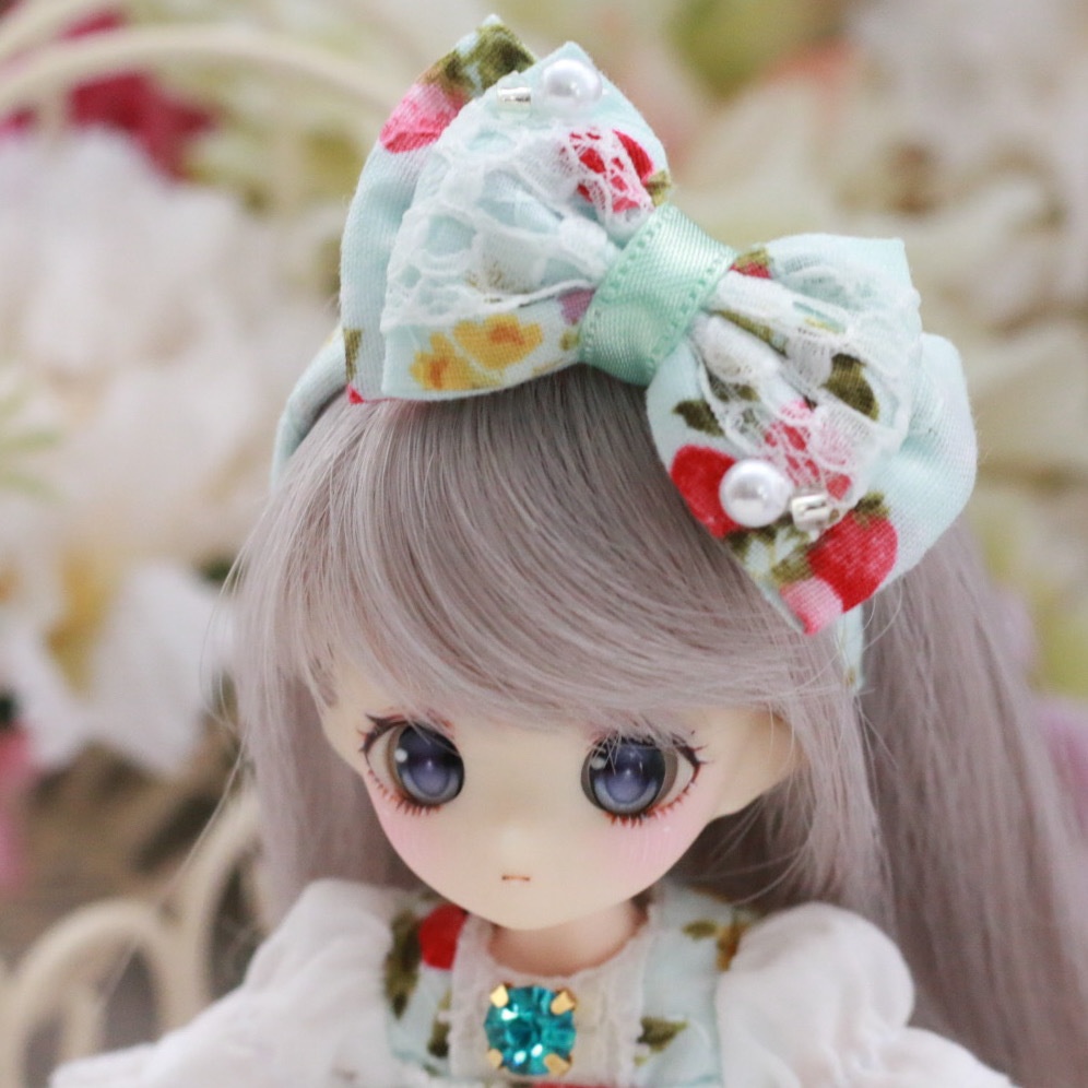 苺柄ワンピース④ミント オビツ11 服