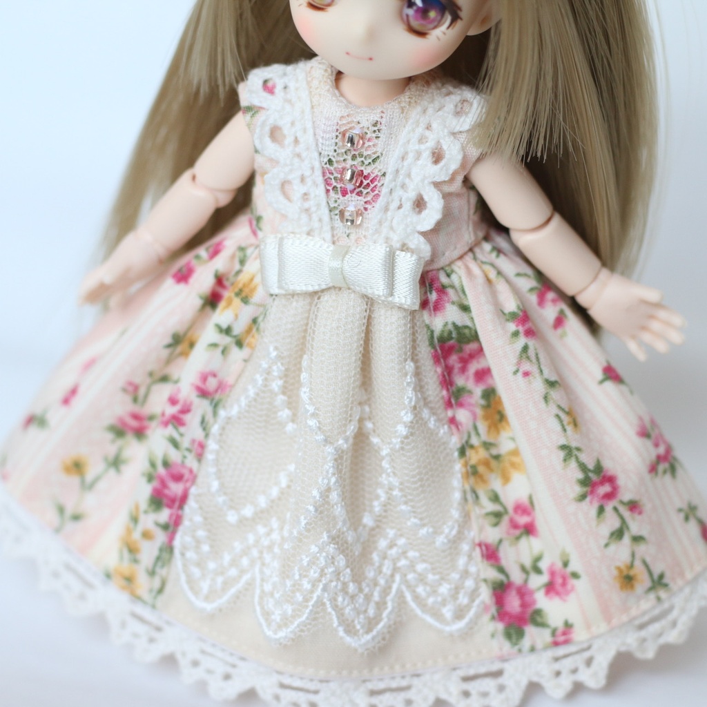 オビツ11 ケープ付きワンピース クラシカルローズ